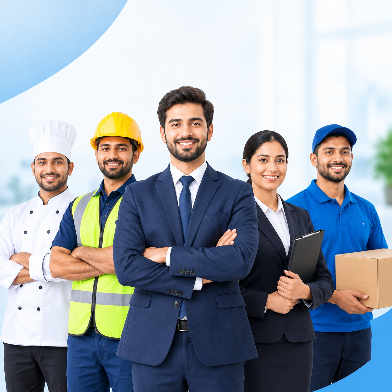 diverse professional team portrait
